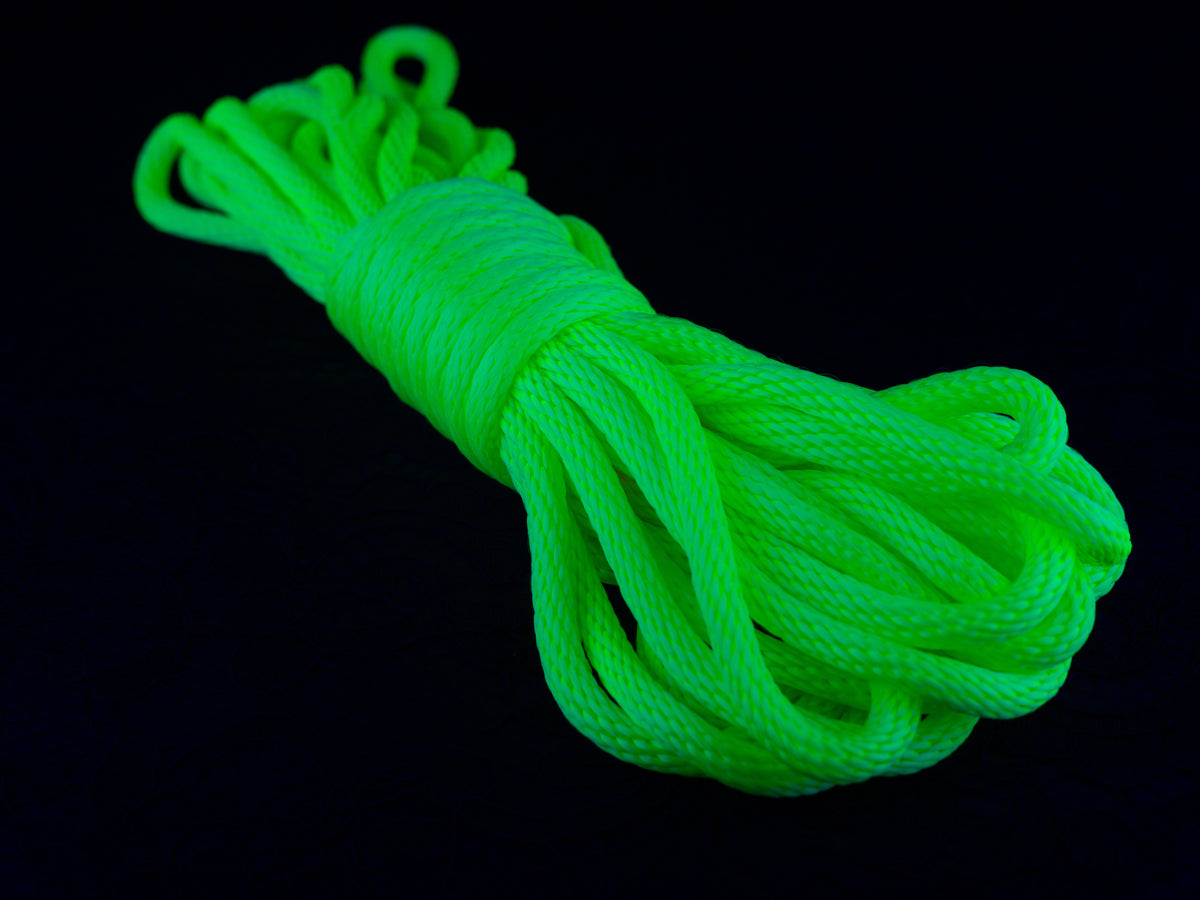 Monarch Orange (Blacklight/UV) Nylon Bondage Rope 1/4 6mm - Twisted Syn