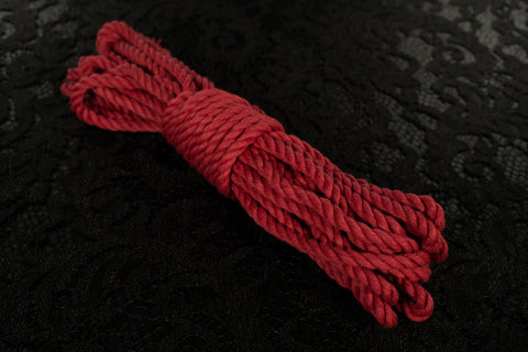 Crimson Red Twisted Cotton Rope Set