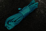 Cerulean Teal Nylon Bondage Rope 1/4" 6mm