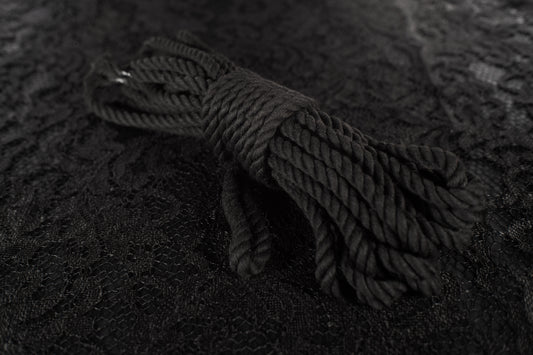 Black 6mm Soft Polyester (SYRR) Bondage Rope