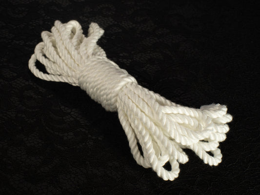 White 6mm Soft Polyester (SYRR) Bondage Rope