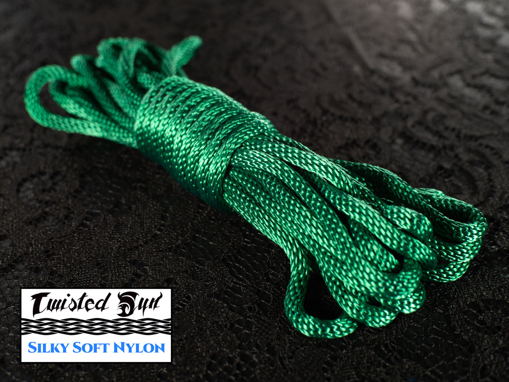 Emerald Green Nylon Bondage Rope 1/4 6mm - Twisted Syn