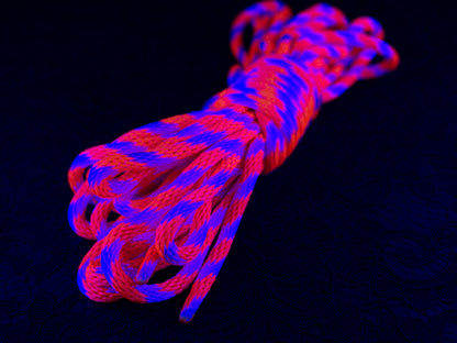 Orange Creamsicle - Blacklight/UV Nylon Bondage Rope 1/4" 6mm