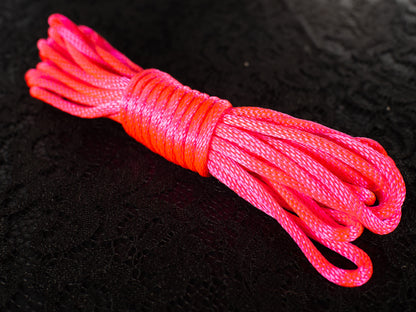 Radioactive Pink - Blacklight/UV Nylon Bondage Rope 1/4" 6mm