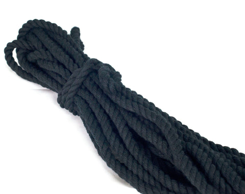 Midnight Black Twisted Cotton Rope Set