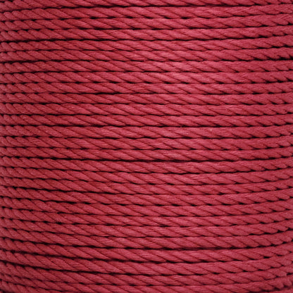 Crimson Red Twisted Cotton Rope Set