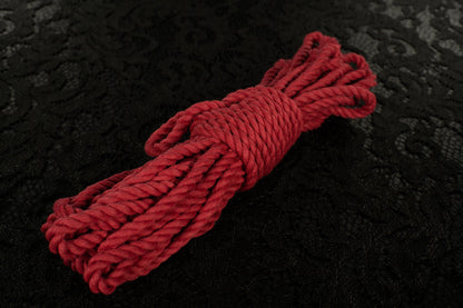 Crimson Red Twisted Cotton Rope Set