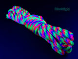 Neon Rainbow (Blacklight/UV) Nylon Bondage Rope 1/4" 6mm