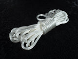 Pearlescent White (Blacklight/UV) Nylon Bondage Rope 1/4" 6mm